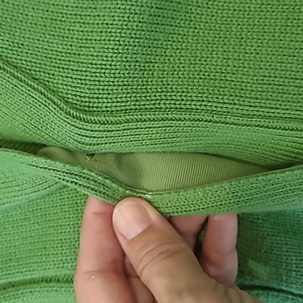 Lacoste Green Cable Knit Women's Sweater Size Xs/34 - Picture 9 of 10